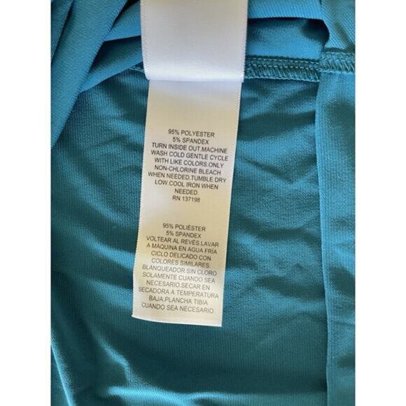 NINA PARKER Trendy Short-sleeve Midi Mesh Dress In Turkish Tile Plus Size 2X NWT - Picture 4 of 4